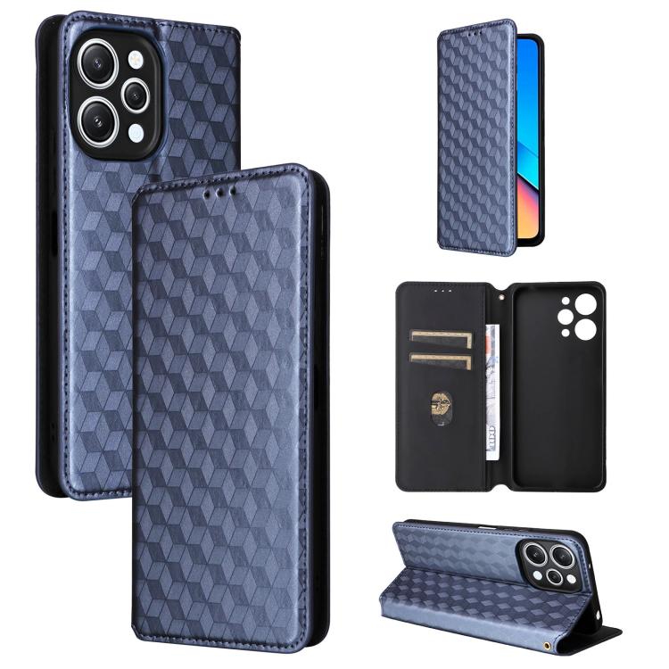 Cubic Grid Texture Flip Leather Phone Case, For Redmi Note 13 Pro 5G, For Redmi K70 / K70 Pro, For Redmi 12 4G, For Redmi Note 12S 4G Global, For Redmi Note 12 4G Global, For Redmi Note 12 Turbo 5G, For Redmi Note 12 Pro+ 5G Global                     ...