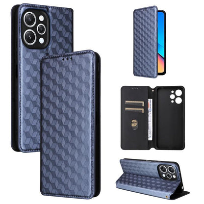 Cubic Grid Texture Flip Leather Phone Case, For Redmi Note 13 Pro 5G, For Redmi K70 / K70 Pro, For Redmi 12 4G, For Redmi Note 12S 4G Global, For Redmi Note 12 4G Global, For Redmi Note 12 Turbo 5G, For Redmi Note 12 Pro+ 5G Global                     ...