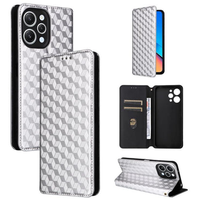 Cubic Grid Texture Flip Leather Phone Case, For Redmi Note 13 Pro 5G, For Redmi K70 / K70 Pro, For Redmi 12 4G, For Redmi Note 12S 4G Global, For Redmi Note 12 4G Global, For Redmi Note 12 Turbo 5G, For Redmi Note 12 Pro+ 5G Global                     ...