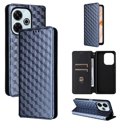 Cubic Grid Texture Flip Leather Phone Case, For Redmi K80 / K80 Pro, For Redmi Note 14 Pro 4G Global, For Redmi Note 14 4G 163.25mm, For Redmi Note 14 Pro+ 5G, For Redmi 14C 4G, For Redmi K70 Ultra, For Redmi 13 4G / Note 13R 5G, For Redmi Turbo 3 5G  ...