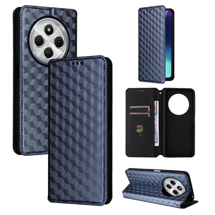 Cubic Grid Texture Flip Leather Phone Case, For Redmi 17C 4G / 14C / 14R / A4, For Redmi A7 Pro 171mm / Poco C85x 5G, For Redmi 15a 5G, For Redmi Turbo 5 Max / Poco X8 Pro Max, For Redmi Turbo 5 5G / Poco X8 Pro 5G                                      ...