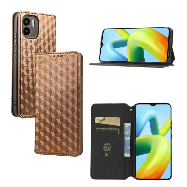 Cubic Grid Texture Flip Leather Phone Case, For Redmi Note 13 Pro 5G, For Redmi K70 / K70 Pro, For Redmi 12 4G, For Redmi Note 12S 4G Global, For Redmi Note 12 4G Global, For Redmi Note 12 Turbo 5G, For Redmi Note 12 Pro+ 5G Global                     ...