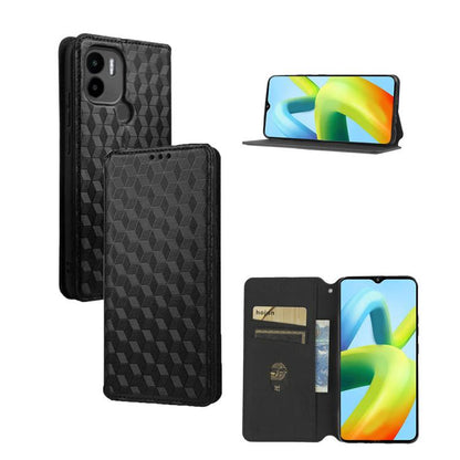 Cubic Grid Texture Flip Leather Phone Case, For Redmi Note 13 Pro 5G, For Redmi K70 / K70 Pro, For Redmi 12 4G, For Redmi Note 12S 4G Global, For Redmi Note 12 4G Global, For Redmi Note 12 Turbo 5G, For Redmi Note 12 Pro+ 5G Global                     ...