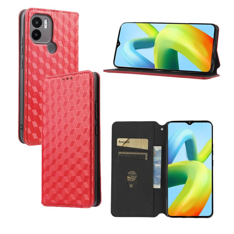 Cubic Grid Texture Flip Leather Phone Case, For Redmi Note 13 Pro 5G, For Redmi K70 / K70 Pro, For Redmi 12 4G, For Redmi Note 12S 4G Global, For Redmi Note 12 4G Global, For Redmi Note 12 Turbo 5G, For Redmi Note 12 Pro+ 5G Global                     ...