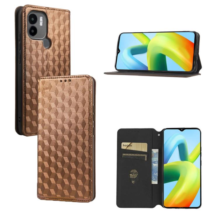 Cubic Grid Texture Flip Leather Phone Case, For Redmi Note 13 Pro 5G, For Redmi K70 / K70 Pro, For Redmi 12 4G, For Redmi Note 12S 4G Global, For Redmi Note 12 4G Global, For Redmi Note 12 Turbo 5G, For Redmi Note 12 Pro+ 5G Global                     ...