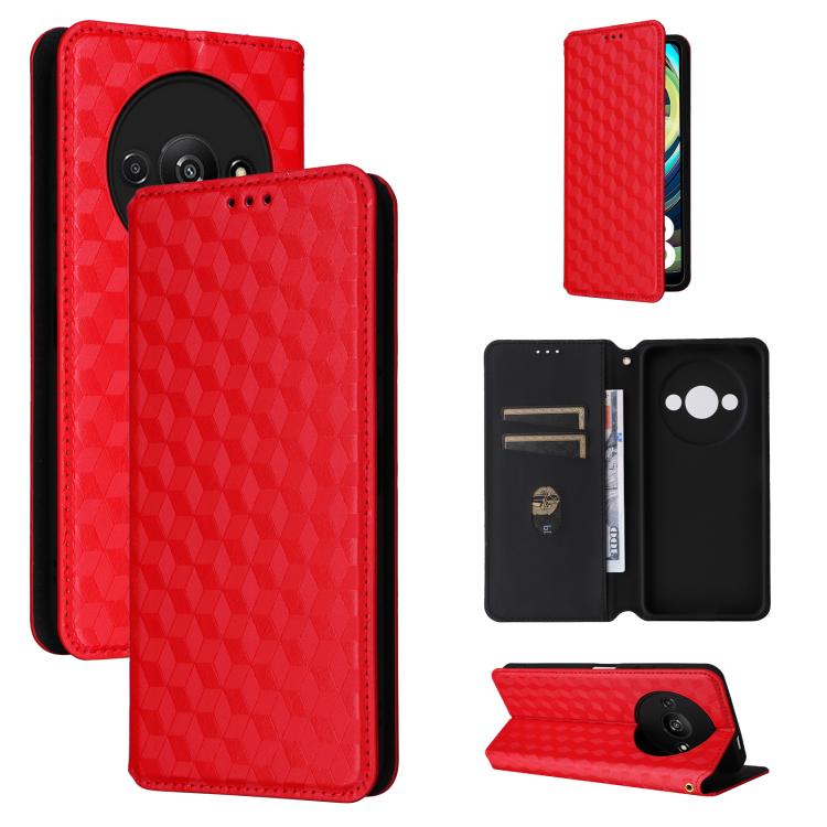Cubic Grid Texture Flip Leather Phone Case, For Redmi K80 / K80 Pro, For Redmi Note 14 Pro 4G Global, For Redmi Note 14 4G 163.25mm, For Redmi Note 14 Pro+ 5G, For Redmi 14C 4G, For Redmi K70 Ultra, For Redmi 13 4G / Note 13R 5G, For Redmi Turbo 3 5G  ...