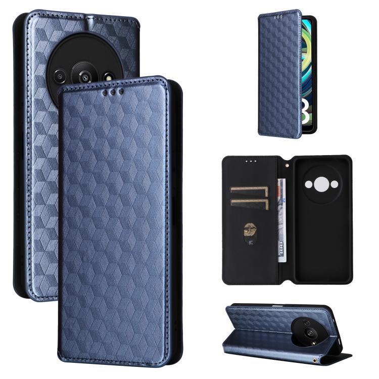 Cubic Grid Texture Flip Leather Phone Case, For Redmi K80 / K80 Pro, For Redmi Note 14 Pro 4G Global, For Redmi Note 14 4G 163.25mm, For Redmi Note 14 Pro+ 5G, For Redmi 14C 4G, For Redmi K70 Ultra, For Redmi 13 4G / Note 13R 5G, For Redmi Turbo 3 5G  ...