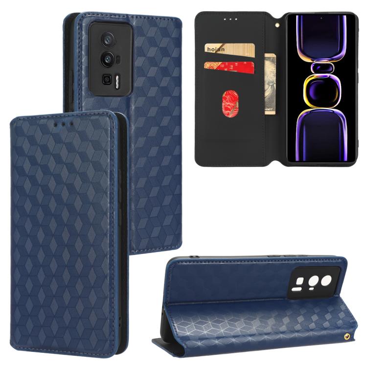 Cubic Grid Texture Flip Leather Phone Case, For Redmi Note 13 Pro 5G, For Redmi K70 / K70 Pro, For Redmi 12 4G, For Redmi Note 12S 4G Global, For Redmi Note 12 4G Global, For Redmi Note 12 Turbo 5G, For Redmi Note 12 Pro+ 5G Global                     ...