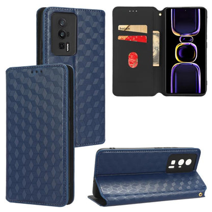 Cubic Grid Texture Flip Leather Phone Case, For Redmi Note 13 Pro 5G, For Redmi K70 / K70 Pro, For Redmi 12 4G, For Redmi Note 12S 4G Global, For Redmi Note 12 4G Global, For Redmi Note 12 Turbo 5G, For Redmi Note 12 Pro+ 5G Global                     ...