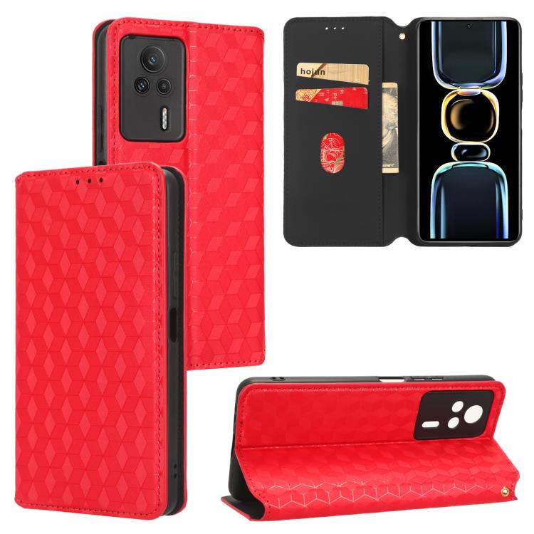 Cubic Grid Texture Flip Leather Phone Case, For Redmi Note 13 Pro 5G, For Redmi K70 / K70 Pro, For Redmi 12 4G, For Redmi Note 12S 4G Global, For Redmi Note 12 4G Global, For Redmi Note 12 Turbo 5G, For Redmi Note 12 Pro+ 5G Global                     ...