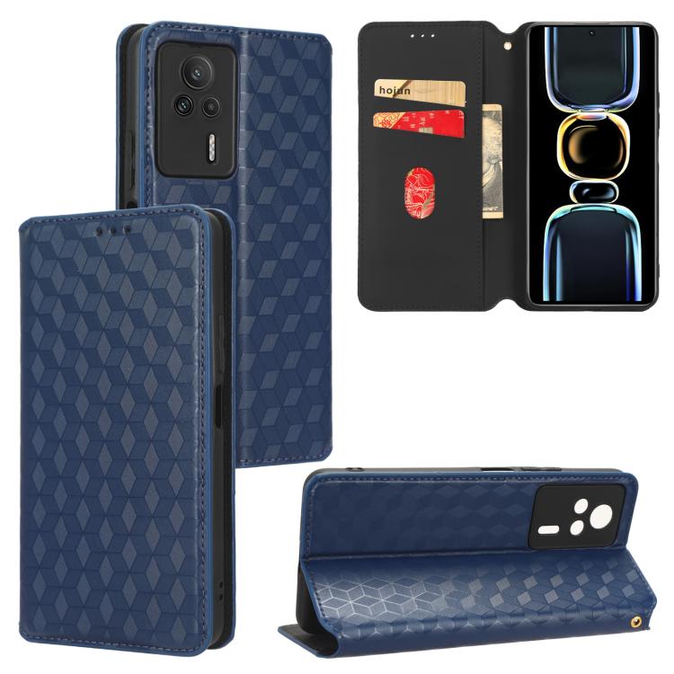 Cubic Grid Texture Flip Leather Phone Case, For Redmi Note 13 Pro 5G, For Redmi K70 / K70 Pro, For Redmi 12 4G, For Redmi Note 12S 4G Global, For Redmi Note 12 4G Global, For Redmi Note 12 Turbo 5G, For Redmi Note 12 Pro+ 5G Global                     ...