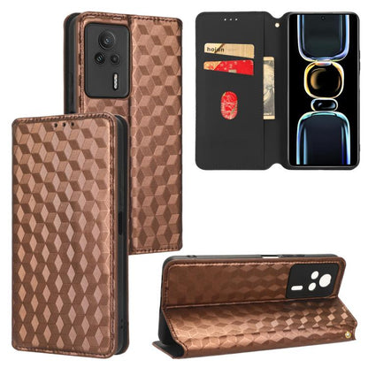 Cubic Grid Texture Flip Leather Phone Case, For Redmi Note 13 Pro 5G, For Redmi K70 / K70 Pro, For Redmi 12 4G, For Redmi Note 12S 4G Global, For Redmi Note 12 4G Global, For Redmi Note 12 Turbo 5G, For Redmi Note 12 Pro+ 5G Global                     ...