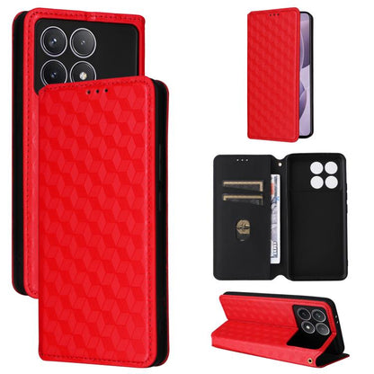 Cubic Grid Texture Flip Leather Phone Case, For Redmi Note 13 Pro 5G, For Redmi K70 / K70 Pro, For Redmi 12 4G, For Redmi Note 12S 4G Global, For Redmi Note 12 4G Global, For Redmi Note 12 Turbo 5G, For Redmi Note 12 Pro+ 5G Global                     ...