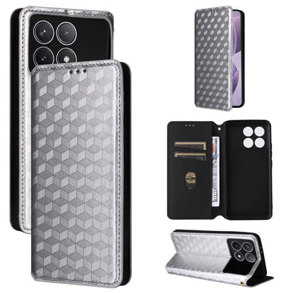 Cubic Grid Texture Flip Leather Phone Case, For Redmi Note 13 Pro 5G, For Redmi K70 / K70 Pro, For Redmi 12 4G, For Redmi Note 12S 4G Global, For Redmi Note 12 4G Global, For Redmi Note 12 Turbo 5G, For Redmi Note 12 Pro+ 5G Global                     ...