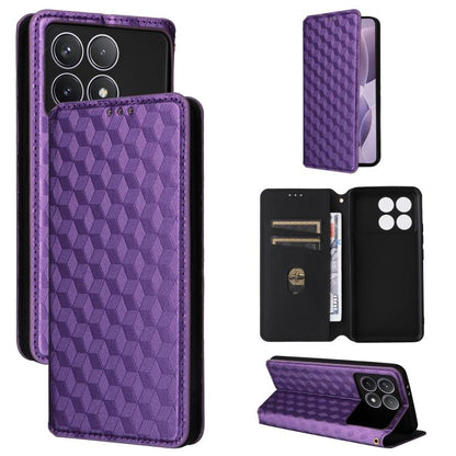 Cubic Grid Texture Flip Leather Phone Case, For Redmi Note 13 Pro 5G, For Redmi K70 / K70 Pro, For Redmi 12 4G, For Redmi Note 12S 4G Global, For Redmi Note 12 4G Global, For Redmi Note 12 Turbo 5G, For Redmi Note 12 Pro+ 5G Global                     ...