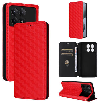 Cubic Grid Texture Flip Leather Phone Case, For Redmi K80 / K80 Pro, For Redmi Note 14 Pro 4G Global, For Redmi Note 14 4G 163.25mm, For Redmi Note 14 Pro+ 5G, For Redmi 14C 4G, For Redmi K70 Ultra, For Redmi 13 4G / Note 13R 5G, For Redmi Turbo 3 5G  ...