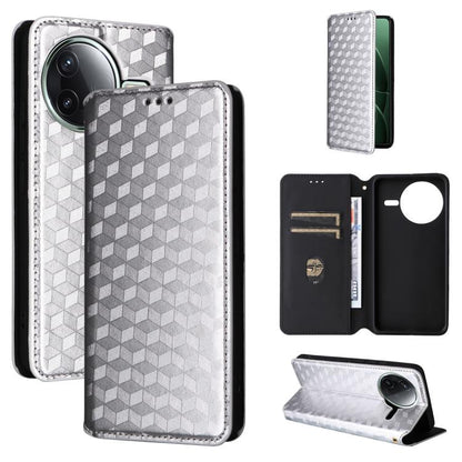 Cubic Grid Texture Flip Leather Phone Case, For Redmi K80 / K80 Pro, For Redmi Note 14 Pro 4G Global, For Redmi Note 14 4G 163.25mm, For Redmi Note 14 Pro+ 5G, For Redmi 14C 4G, For Redmi K70 Ultra, For Redmi 13 4G / Note 13R 5G, For Redmi Turbo 3 5G  ...
