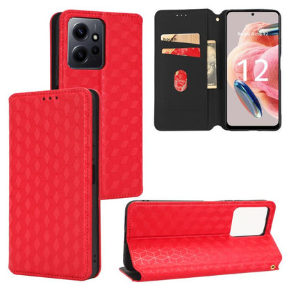 Cubic Grid Texture Flip Leather Phone Case, For Redmi Note 13 Pro 5G, For Redmi K70 / K70 Pro, For Redmi 12 4G, For Redmi Note 12S 4G Global, For Redmi Note 12 4G Global, For Redmi Note 12 Turbo 5G, For Redmi Note 12 Pro+ 5G Global                     ...
