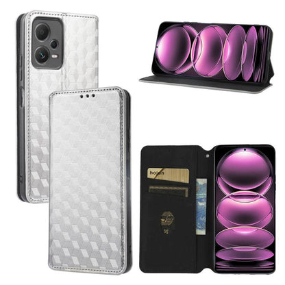 Cubic Grid Texture Flip Leather Phone Case, For Redmi Note 13 Pro 5G, For Redmi K70 / K70 Pro, For Redmi 12 4G, For Redmi Note 12S 4G Global, For Redmi Note 12 4G Global, For Redmi Note 12 Turbo 5G, For Redmi Note 12 Pro+ 5G Global                     ...