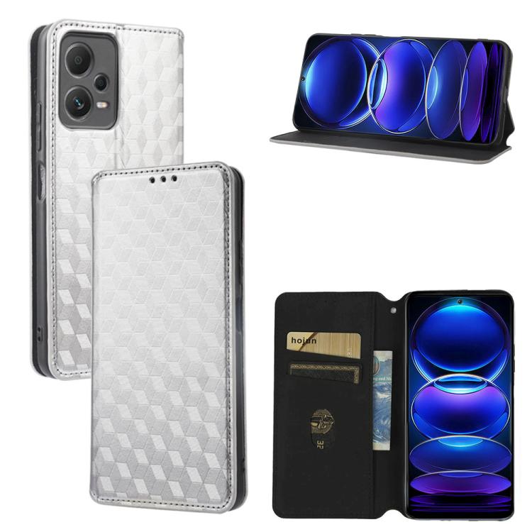 Cubic Grid Texture Flip Leather Phone Case, For Redmi Note 13 Pro 5G, For Redmi K70 / K70 Pro, For Redmi 12 4G, For Redmi Note 12S 4G Global, For Redmi Note 12 4G Global, For Redmi Note 12 Turbo 5G, For Redmi Note 12 Pro+ 5G Global                     ...