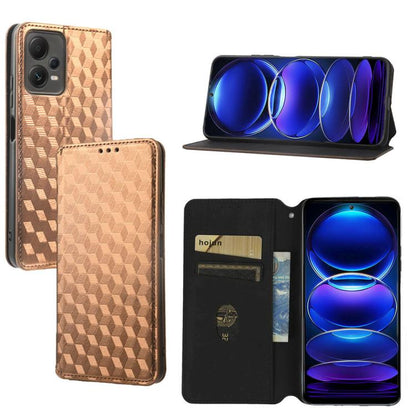 Cubic Grid Texture Flip Leather Phone Case, For Redmi Note 13 Pro 5G, For Redmi K70 / K70 Pro, For Redmi 12 4G, For Redmi Note 12S 4G Global, For Redmi Note 12 4G Global, For Redmi Note 12 Turbo 5G, For Redmi Note 12 Pro+ 5G Global                     ...