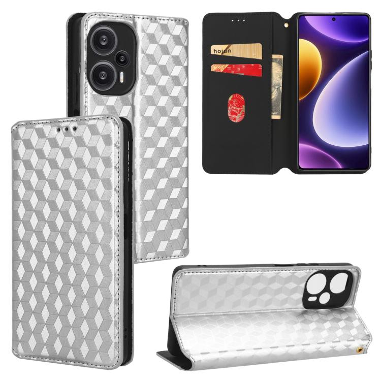 Cubic Grid Texture Flip Leather Phone Case, For Redmi Note 13 Pro 5G, For Redmi K70 / K70 Pro, For Redmi 12 4G, For Redmi Note 12S 4G Global, For Redmi Note 12 4G Global, For Redmi Note 12 Turbo 5G, For Redmi Note 12 Pro+ 5G Global                     ...