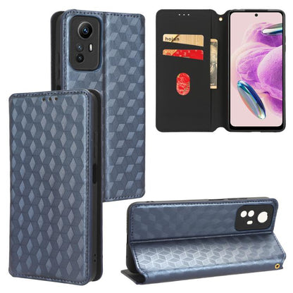 Cubic Grid Texture Flip Leather Phone Case, For Redmi Note 13 Pro 5G, For Redmi K70 / K70 Pro, For Redmi 12 4G, For Redmi Note 12S 4G Global, For Redmi Note 12 4G Global, For Redmi Note 12 Turbo 5G, For Redmi Note 12 Pro+ 5G Global                     ...