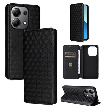 Cubic Grid Texture Flip Leather Phone Case, For Redmi K80 / K80 Pro, For Redmi Note 14 Pro 4G Global, For Redmi Note 14 4G 163.25mm, For Redmi Note 14 Pro+ 5G, For Redmi 14C 4G, For Redmi K70 Ultra, For Redmi 13 4G / Note 13R 5G, For Redmi Turbo 3 5G  ...
