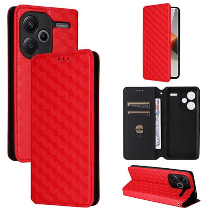 Cubic Grid Texture Flip Leather Phone Case, For Redmi K80 / K80 Pro, For Redmi Note 14 Pro 4G Global, For Redmi Note 14 4G 163.25mm, For Redmi Note 14 Pro+ 5G, For Redmi 14C 4G, For Redmi K70 Ultra, For Redmi 13 4G / Note 13R 5G, For Redmi Turbo 3 5G  ...