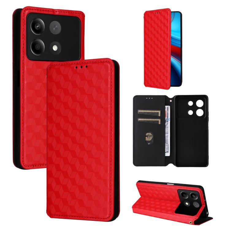 Cubic Grid Texture Flip Leather Phone Case, For Redmi K80 / K80 Pro, For Redmi Note 14 Pro 4G Global, For Redmi Note 14 4G 163.25mm, For Redmi Note 14 Pro+ 5G, For Redmi 14C 4G, For Redmi K70 Ultra, For Redmi 13 4G / Note 13R 5G, For Redmi Turbo 3 5G  ...