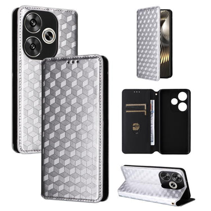 Cubic Grid Texture Flip Leather Phone Case, For Redmi K80 / K80 Pro, For Redmi Note 14 Pro 4G Global, For Redmi Note 14 4G 163.25mm, For Redmi Note 14 Pro+ 5G, For Redmi 14C 4G, For Redmi K70 Ultra, For Redmi 13 4G / Note 13R 5G, For Redmi Turbo 3 5G  ...