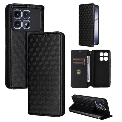 Cubic Grid Texture Flip Leather Phone Case, For Redmi K80 / K80 Pro, For Redmi Note 14 Pro 4G Global, For Redmi Note 14 4G 163.25mm, For Redmi Note 14 Pro+ 5G, For Redmi 14C 4G, For Redmi K70 Ultra, For Redmi 13 4G / Note 13R 5G, For Redmi Turbo 3 5G  ...