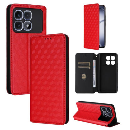 Cubic Grid Texture Flip Leather Phone Case, For Redmi K80 / K80 Pro, For Redmi Note 14 Pro 4G Global, For Redmi Note 14 4G 163.25mm, For Redmi Note 14 Pro+ 5G, For Redmi 14C 4G, For Redmi K70 Ultra, For Redmi 13 4G / Note 13R 5G, For Redmi Turbo 3 5G  ...
