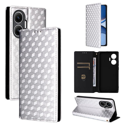 Cubic Grid Texture Flip Leather Phone Case, For Redmi Turbo 4 Pro 5G, For Redmi K80 / K80 Pro, For Redmi Note 14 Pro 4G Global, For Redmi Note 14 4G 163.25mm, For Redmi Note 14 Pro+ 5G, For Redmi K70 Ultra, For Redmi 13 4G / Note 13R 5G                ...