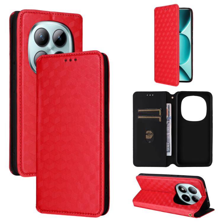 Cubic Grid Texture Flip Leather Phone Case, For Redmi A7 Pro 171mm / Poco C85x 5G, For Redmi 15a 5G, For Redmi Turbo 5 Max / Poco X8 Pro Max, For Redmi Turbo 5 5G / Poco X8 Pro 5G, For Redmi Note 15 Pro+ 5G 163.3mm/Poco M8 Pro 5G                       ...
