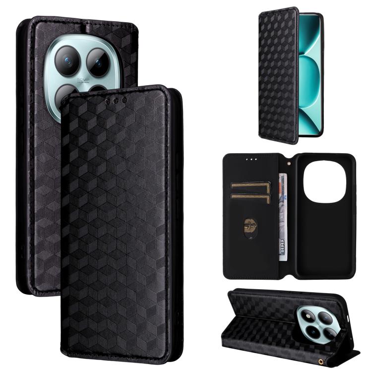 Cubic Grid Texture Flip Leather Phone Case, For Redmi A7 Pro 171mm / Poco C85x 5G, For Redmi 15a 5G, For Redmi Turbo 5 Max / Poco X8 Pro Max, For Redmi Turbo 5 5G / Poco X8 Pro 5G, For Redmi Note 15 Pro+ 5G 163.3mm/Poco M8 Pro 5G                       ...