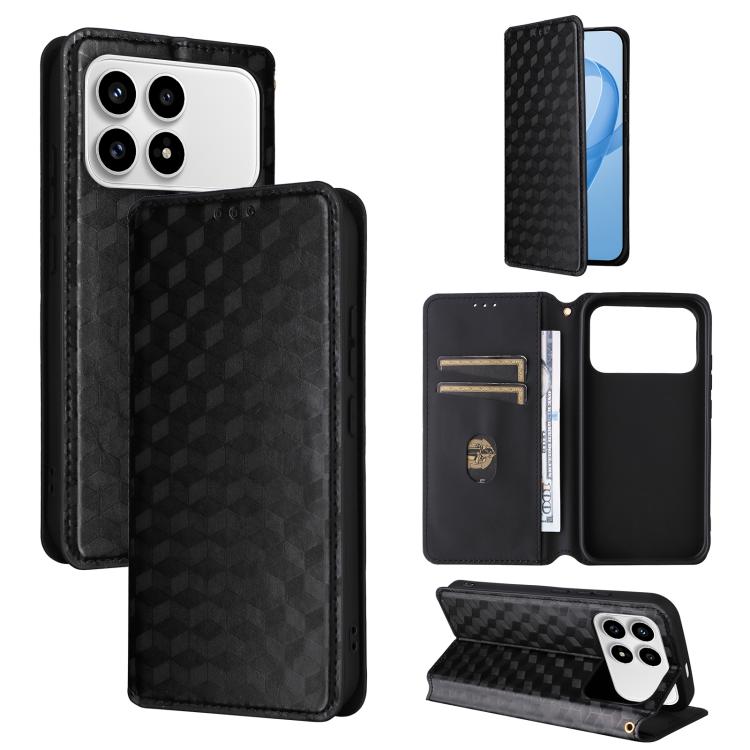 Cubic Grid Texture Flip Leather Phone Case, For Redmi A7 Pro 171mm / Poco C85x 5G, For Redmi 15a 5G, For Redmi Turbo 5 Max / Poco X8 Pro Max, For Redmi Turbo 5 5G / Poco X8 Pro 5G, For Redmi Note 15 Pro+ 5G 163.3mm/Poco M8 Pro 5G                       ...