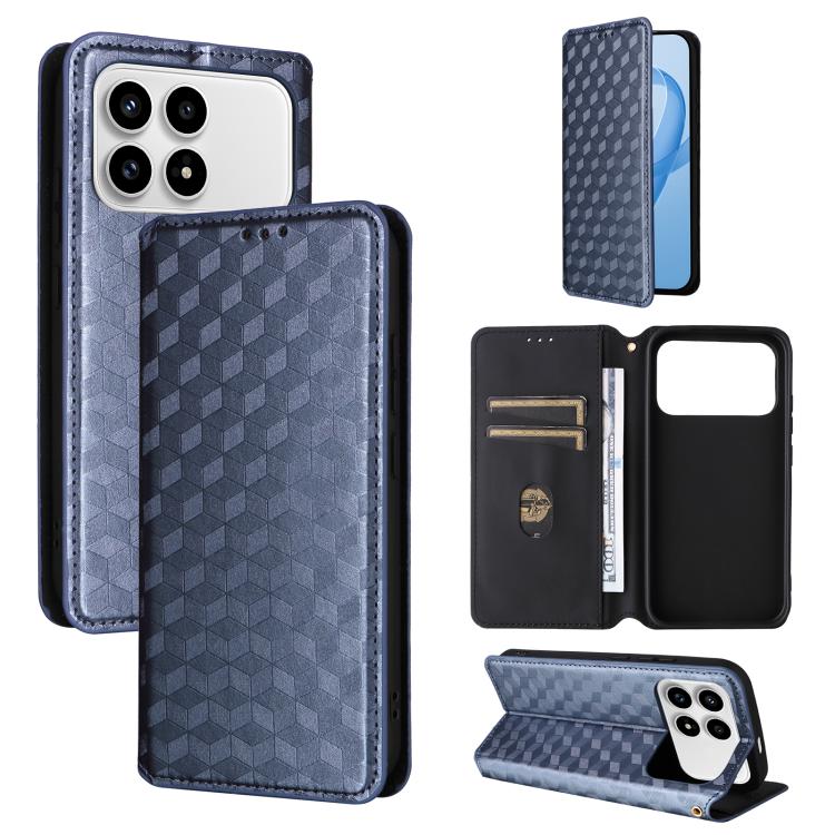 Cubic Grid Texture Flip Leather Phone Case, For Redmi A7 Pro 171mm / Poco C85x 5G, For Redmi 15a 5G, For Redmi Turbo 5 Max / Poco X8 Pro Max, For Redmi Turbo 5 5G / Poco X8 Pro 5G, For Redmi Note 15 Pro+ 5G 163.3mm/Poco M8 Pro 5G                       ...