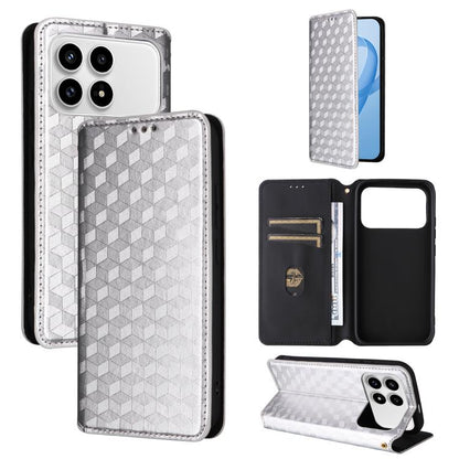 Cubic Grid Texture Flip Leather Phone Case, For Redmi A7 Pro 171mm / Poco C85x 5G, For Redmi 15a 5G, For Redmi Turbo 5 Max / Poco X8 Pro Max, For Redmi Turbo 5 5G / Poco X8 Pro 5G, For Redmi Note 15 Pro+ 5G 163.3mm/Poco M8 Pro 5G                       ...