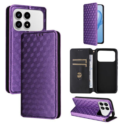 Cubic Grid Texture Flip Leather Phone Case, For Redmi A7 Pro 171mm / Poco C85x 5G, For Redmi 15a 5G, For Redmi Turbo 5 Max / Poco X8 Pro Max, For Redmi Turbo 5 5G / Poco X8 Pro 5G, For Redmi Note 15 Pro+ 5G 163.3mm/Poco M8 Pro 5G                       ...