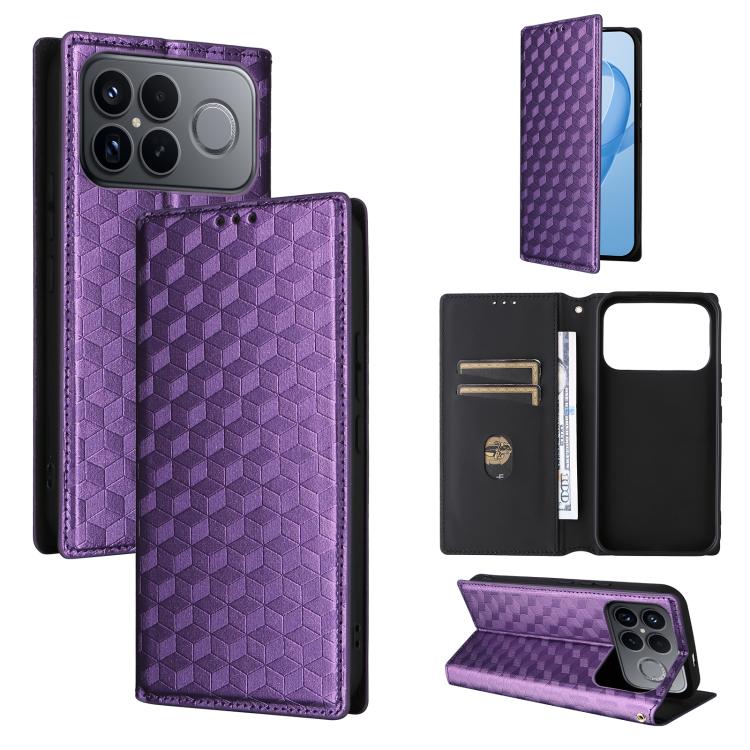 Cubic Grid Texture Flip Leather Phone Case, For Redmi A7 Pro 171mm / Poco C85x 5G, For Redmi 15a 5G, For Redmi Turbo 5 Max / Poco X8 Pro Max, For Redmi Turbo 5 5G / Poco X8 Pro 5G, For Redmi Note 15 Pro+ 5G 163.3mm/Poco M8 Pro 5G                       ...