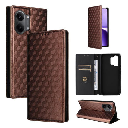 Cubic Grid Texture Flip Leather Phone Case, For Redmi A7 Pro 171mm / Poco C85x 5G, For Redmi 15a 5G, For Redmi Turbo 5 Max / Poco X8 Pro Max, For Redmi Turbo 5 5G / Poco X8 Pro 5G, For Redmi Note 15 Pro+ 5G 163.3mm/Poco M8 Pro 5G                       ...