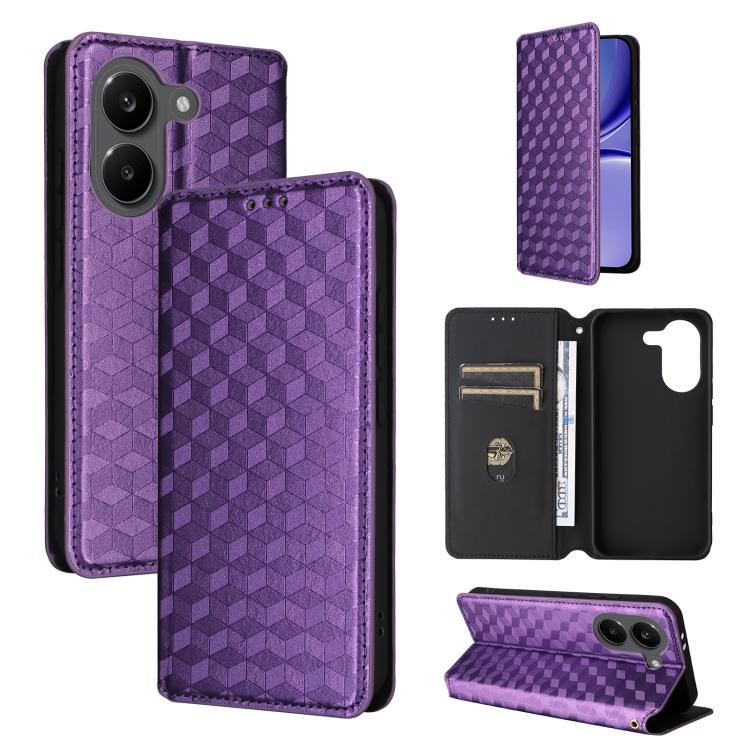 Cubic Grid Texture Flip Leather Phone Case, For Redmi A7 Pro 171mm / Poco C85x 5G, For Redmi 15a 5G, For Redmi Turbo 5 Max / Poco X8 Pro Max, For Redmi Turbo 5 5G / Poco X8 Pro 5G, For Redmi Note 15 Pro+ 5G 163.3mm/Poco M8 Pro 5G                       ...