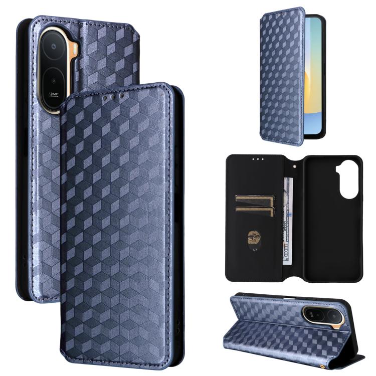Cubic Grid Texture Flip Leather Phone Case, For Redmi A7 Pro 171mm / Poco C85x 5G, For Redmi 15a 5G, For Redmi Turbo 5 Max / Poco X8 Pro Max, For Redmi Turbo 5 5G / Poco X8 Pro 5G, For Redmi Note 15 Pro+ 5G 163.3mm/Poco M8 Pro 5G                       ...