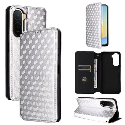 Cubic Grid Texture Flip Leather Phone Case, For Redmi A7 Pro 171mm / Poco C85x 5G, For Redmi 15a 5G, For Redmi Turbo 5 Max / Poco X8 Pro Max, For Redmi Turbo 5 5G / Poco X8 Pro 5G, For Redmi Note 15 Pro+ 5G 163.3mm/Poco M8 Pro 5G                       ...