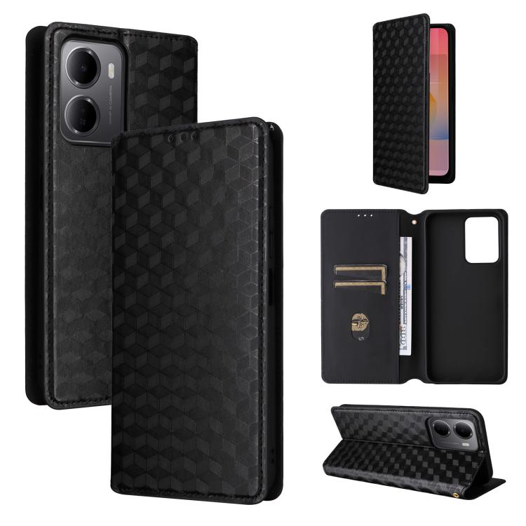 Cubic Grid Texture Flip Leather Phone Case, For Redmi A7 Pro 171mm / Poco C85x 5G, For Redmi 15a 5G, For Redmi Turbo 5 Max / Poco X8 Pro Max, For Redmi Turbo 5 5G / Poco X8 Pro 5G, For Redmi Note 15 Pro+ 5G 163.3mm/Poco M8 Pro 5G                       ...
