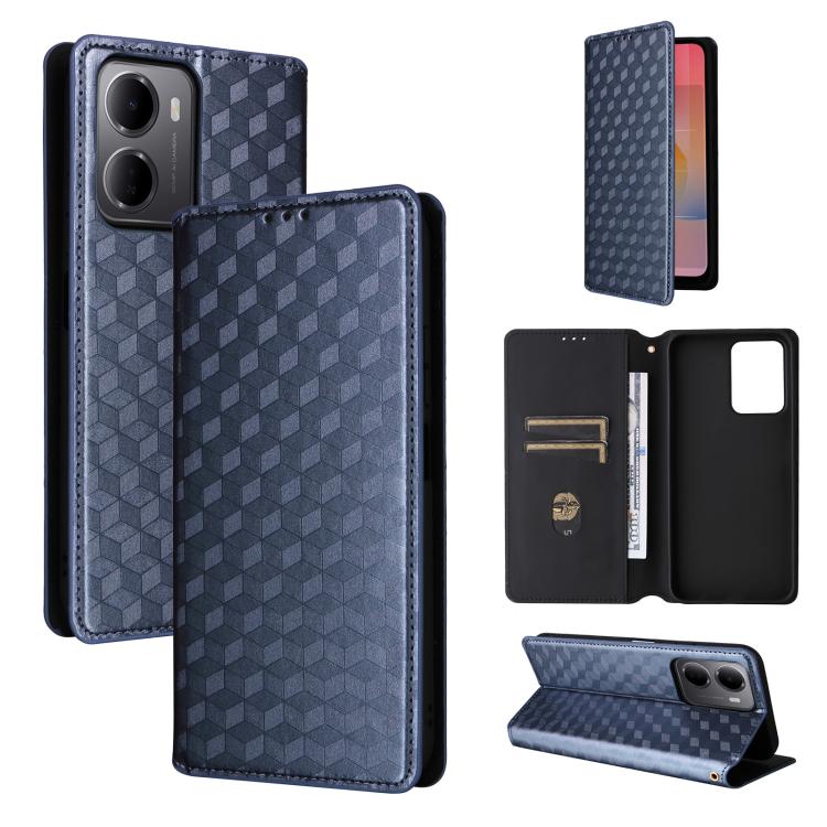 Cubic Grid Texture Flip Leather Phone Case, For Redmi A7 Pro 171mm / Poco C85x 5G, For Redmi 15a 5G, For Redmi Turbo 5 Max / Poco X8 Pro Max, For Redmi Turbo 5 5G / Poco X8 Pro 5G, For Redmi Note 15 Pro+ 5G 163.3mm/Poco M8 Pro 5G                       ...