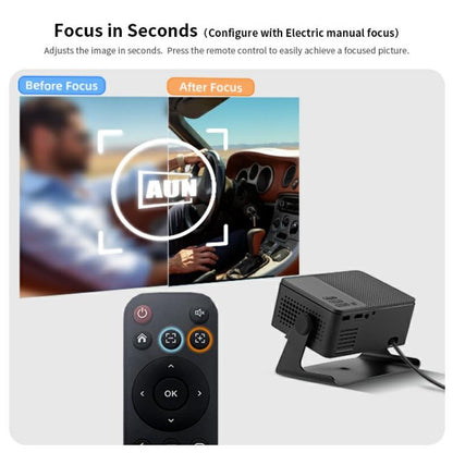 AUN A32 Pro 1280x720P 300ANSI Android 13 WIFI Display Smart Projector, US Plug, UK Plug, AU Plug, EU Plug