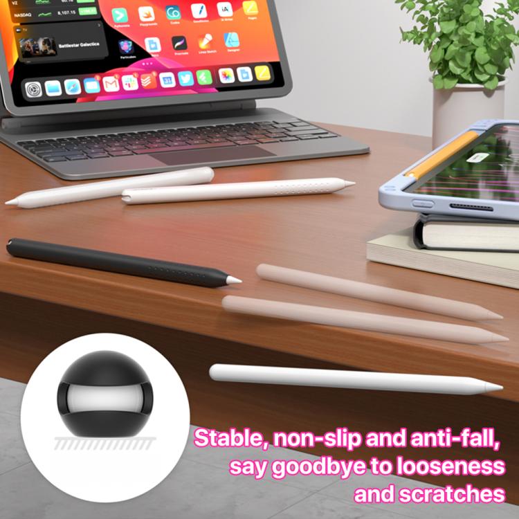 Integrated Anti-roll Silicone Protective Stylus Pen Case, For Apple Pencil 2 / Pro