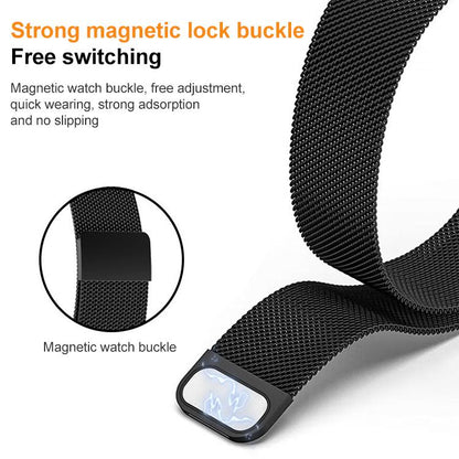 xDfind Milan Magnetic Stainless Steel Watch Band, For Xiaomi Smart Band 10/10 NFC/9/9 NFC/8/8 NFC